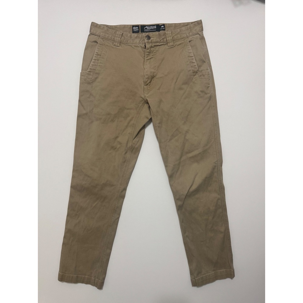 Mountain Khakis Teton Pant Mens 33x30 Tan Modern Fit Cotton Twill Chino